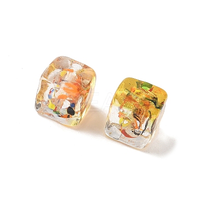 Baking Paint Handmade Gold Sand Lampwork Beads LAMP-P072-01B-05-1