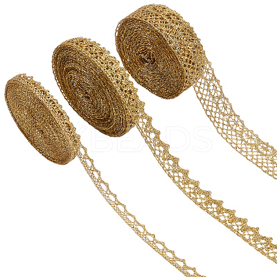 2 Rolls Metallic Yarn Lace Trim OCOR-GF0005-58B-1