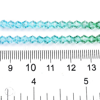 Gradient Color Baking Paint Glass Bead Strands X1-DGLA-A039-T4mm-A018-1