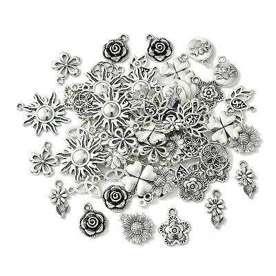 66Pcs 11 Styles Tibetan Style Alloy Pendants FIND-FS0002-22-1