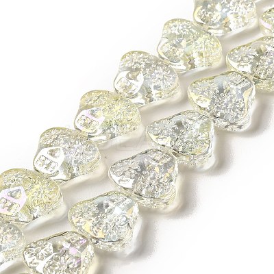 Transparent Electroplate Glass Beads Strands LS-EGLA-F158-FR01-1