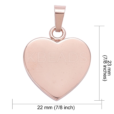 Ion Plating(IP) Fashionable 304 Stainless Steel Stamping Blank Tag Pendants LS-STAS-J002B-01RG-1