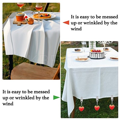 8Pcs Resin Imitation Fruit Tablecloth Weights HJEW-SW00128-01-1