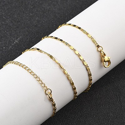 Brass Link Chain Necklaces for Women NJEW-D302-30G-1