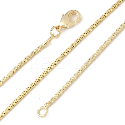 1.5mm Rack Plating Brass Snake Chain Necklaces for Women Men MAK-L044-13G-1