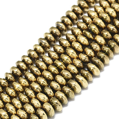 Electroplate Non-magnetic Synthetic Hematite Beads Strands G-S352-58-1