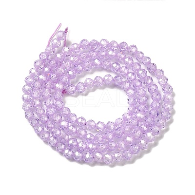 Cubic Zirconia Bead Strands ZIRC-C006-01B-09-1