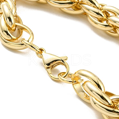 Ion Plating(IP) 304 Stainless Steel Rope Chain Bracelets LS-BJEW-D030-09G-1
