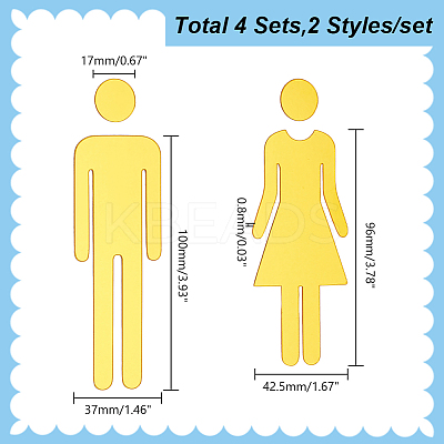Acrylic TOILET Sign Stickers DIY-WH0569-66A-03-1