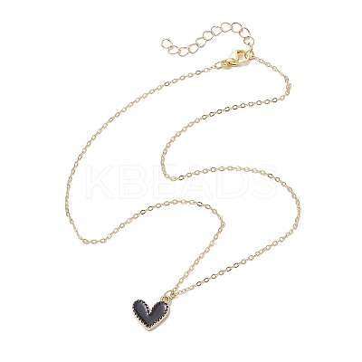 Alloy Enamel Heart Pendants Necklaces NJEW-JN04772-02-1