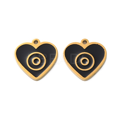 Ion Plating(IP) 304 Stainless Steel Enamel Charms STAS-M102-46G-1