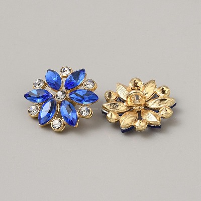Flower Sew on Rhinestone FIND-WH0152-558KCG-01-1