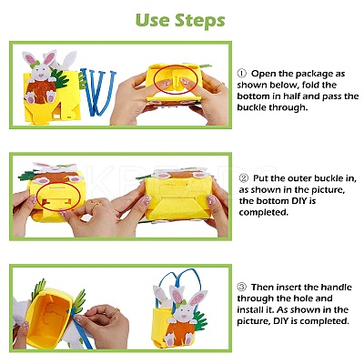 Non-woven Fabrics Easter Rabbit Candy Bag LS-ABAG-P010-A02-1