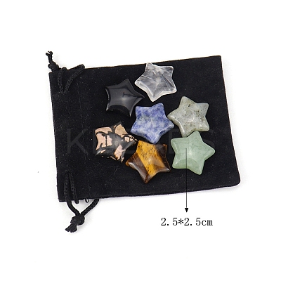 7Pcs Mixed Gemstone Display Decorations PW-WG33192-04-1