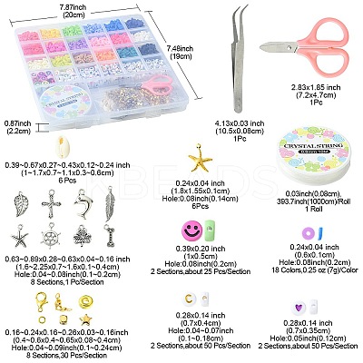 DIY Heishi Surfer Bracelet Making Kit DIY-YW0007-43-1