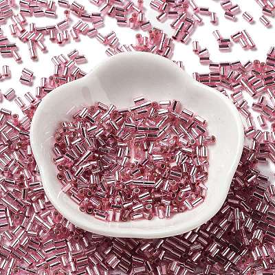 Baking Paint Glass Round Bugle Beads SEED-Z002-A-E07-1