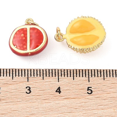 Rack Plating Brass Enamel Pendants KK-G507-04A-G-1