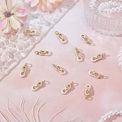 12Pcs Real 18K Gold Plated Brass Pendants KK-ME0003-21-1