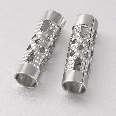Tarnish Resistant Column 316 Surgical Stainless Steel Hollow Tube Beads STAS-M255-01-1