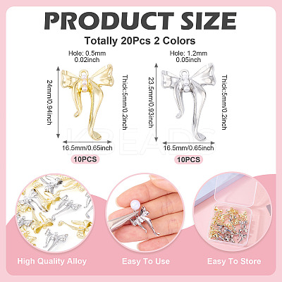 20Pcs 2 Colors Alloy Pendants FIND-TA0008-04-1