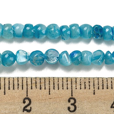 Natural White Shell Dyed Beads Strands BSHE-Z005-03B-1