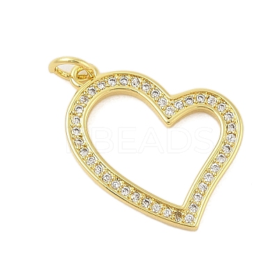 Rack Plating Brass Micro Pave Cubic Zirconia Pendants KK-Z074-50G-1