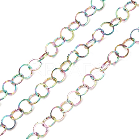 Ion Plating(IP) Rainbow Color 304 Stainless Steel Rolo Chains CHS-B001-03M-1