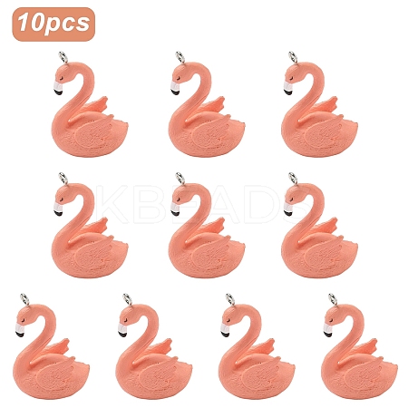 Opaque Resin Pendants RESI-YW0004-71B-01-1