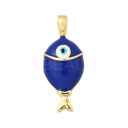 Brass Enamel Pendants KK-I360-018G-1