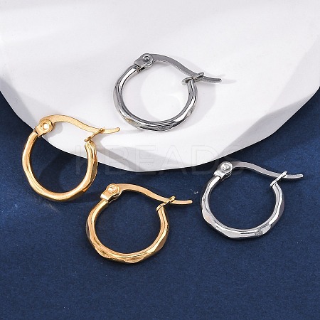 304 Stainless Steel Hoop Earrings EJEW-D195-M-1