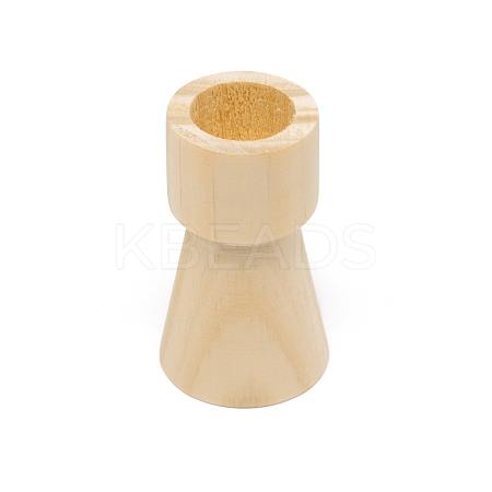 Wooden Candle Holder AJEW-WH0251-54C-02-1