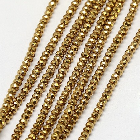 Electroplate Non-magnetic Synthetic Hematite Beads Strands G-J160-A-02-1
