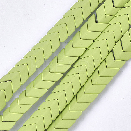 Spray Painted Non-magnetic Synthetic Hematite Beads Strands G-T116-25-06-1