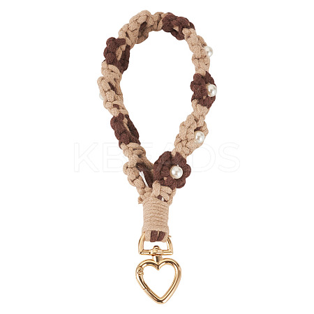 Cotton Braided Flower Pendant Decorations AJEW-TAC0030-032G-06-1
