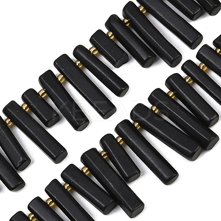 Natural Shungite Beads Strands G-F829-A06-01-1