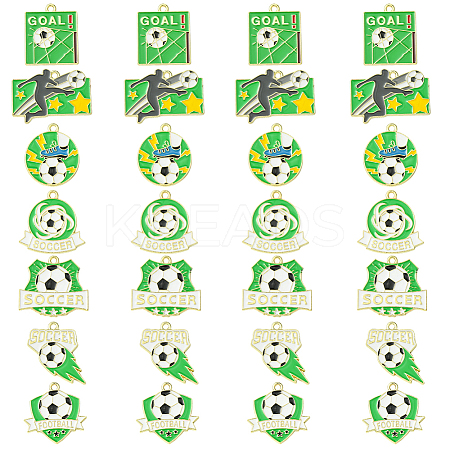 28Pcs 7 Styles Alloy Enamel Pendants FIND-SC0019-56-1