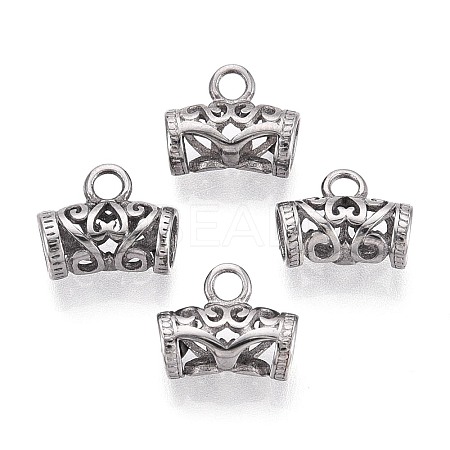 Hollow 304 Stainless Steel Charms STAS-T072-139P-1