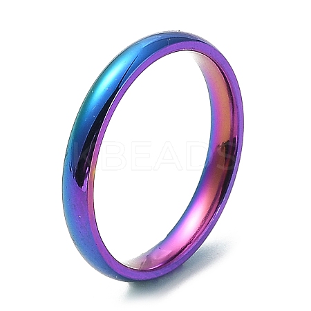Ion Plating(IP) 304 Stainless Steel Flat Plain Band Rings STAS-I160-D-15mm-M-1