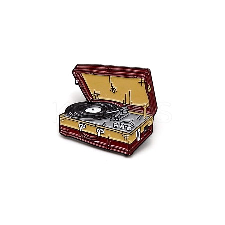 Record Player Enamel Pin JEWB-TAC0011-03EB-1