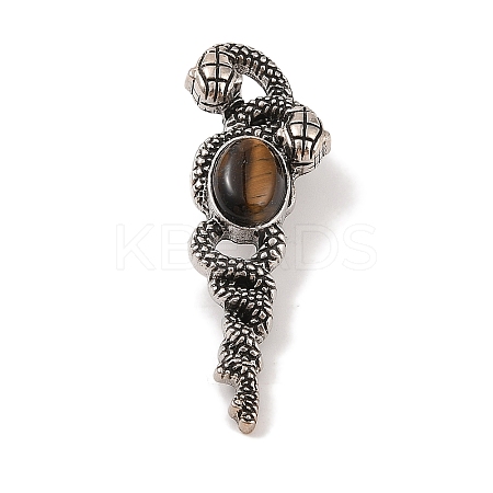 Natural Tiger Eye Pendants G-A224-03AS-09-1