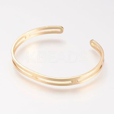 Brass Cuff Bangle BJEW-P168-A08-1