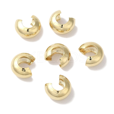 Brass Crimp Bead Cover KK-K383-07B-G-1