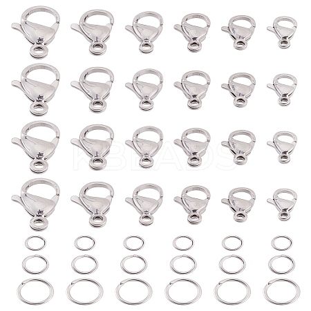 Tarnish Resistant 304 Stainless Steel Lobster Claw Clasps STAS-LP0002-12-1