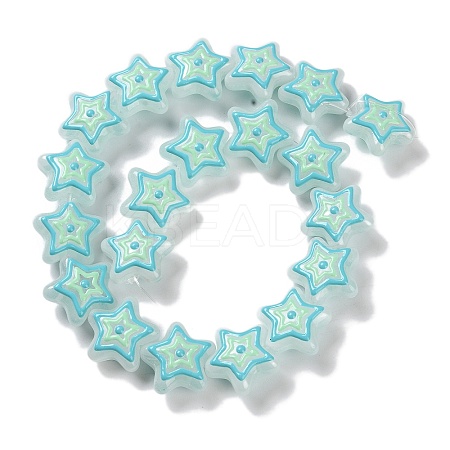 Glass Imitation Jade Beads Strands GLAA-L047-05B-1