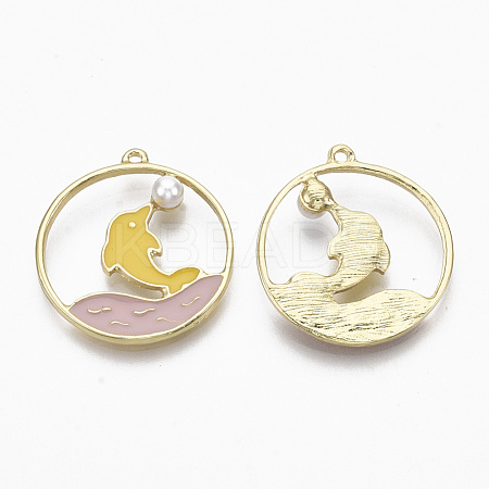 Alloy Enamel Pendants ENAM-S122-010-NR-1