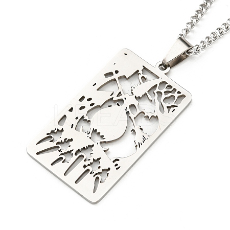 Non-Tarnish 304 Stainless Steel Pendant Necklaces LS-NJEW-L118-02P-01-1