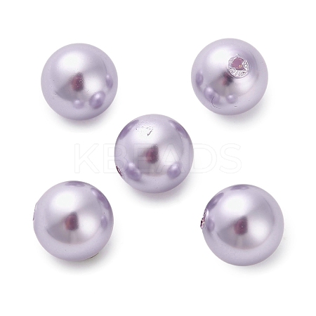 Baking Paint Pearlized Glass Pearl Round Beads HY-Q001-02A-03-1