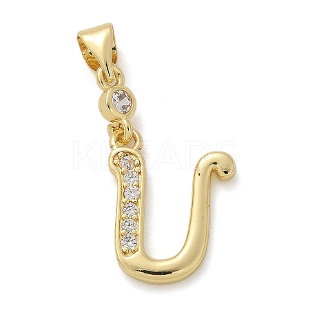 Brass Micro Pave Cubic Zirconia Pendants KK-M319-02G-U-1