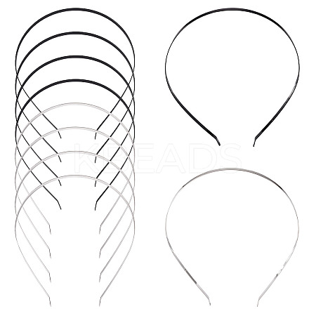 10Pcs 2 Colors Electrophoresis Hair Accessories Iron Hair Band Findings OHAR-TA0001-07-1