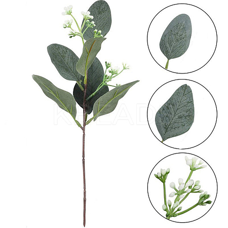 Plastic Artificial Eucalyptus Leaf PW-WGFCE17-03-1